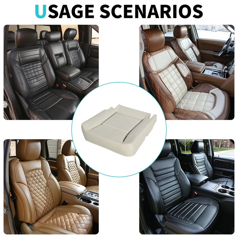 ECOTRIC Left Seat Bottom Cushion Compatible with 2006-2010 Dodge Ram