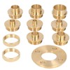 11Pcs Brass Router Template Guides Set for Dovetailing, Hinge Routing,