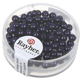 RAYHER - Renaissance Glaswachsperlen, 4 mm ø, Dose 85 Stück, pflaume