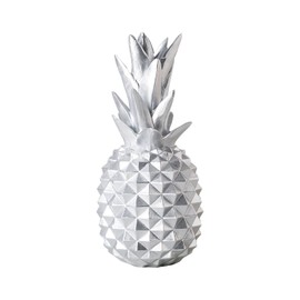 shelfmade Silver Pineapple Decoration Living Room Table Decoration Made of Resin Polyresin Decorative Pineapple Silver New Year's Eve & Wedding Decoration Gift - Silver Decoration Modern - Silver