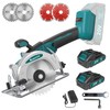 HANGUDA 20V MAX Mini Circular Saw(2 * 2.0Ah Bundle),6900RPM Cordless