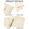 Runcati Mens Casual Pants Elastic Waist Lightweight Loose Fit Pleated