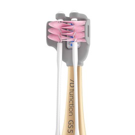 MEDIK COOLSSHA CSR-0001GD-SM Replacement Brush for Electric Toothbrushes, 3-Way Simultaneous, Small (For Kids), Gold