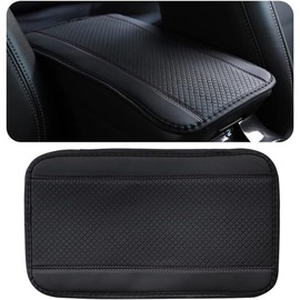 Funda Universal para Reposabrazos Central Tapete de automóviles Accesorio de Proteccion Impermeable de Piel Sintetica (Solo NEGRO)