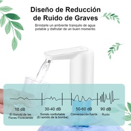 （Nueva versión）Dispensador de Agua Automático LED, dispensador de agua eléctrico portátil, estructura todo en uno, dispensador de agua de botella de galón universal de bombeo rápido
