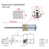 2Pcs DC 12V 120RPM M3 x 34mm 3-12V 20-3000RPM N20