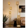 Lightdot Dimmable Boho Floor Lamps for Living Room, 3-Lights Rattan