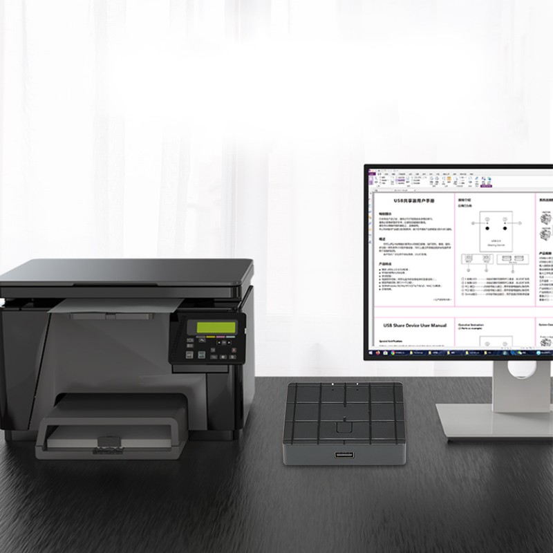 2-Port Switcher 2-in 1-out Converter USB Printer Computer Sharing U