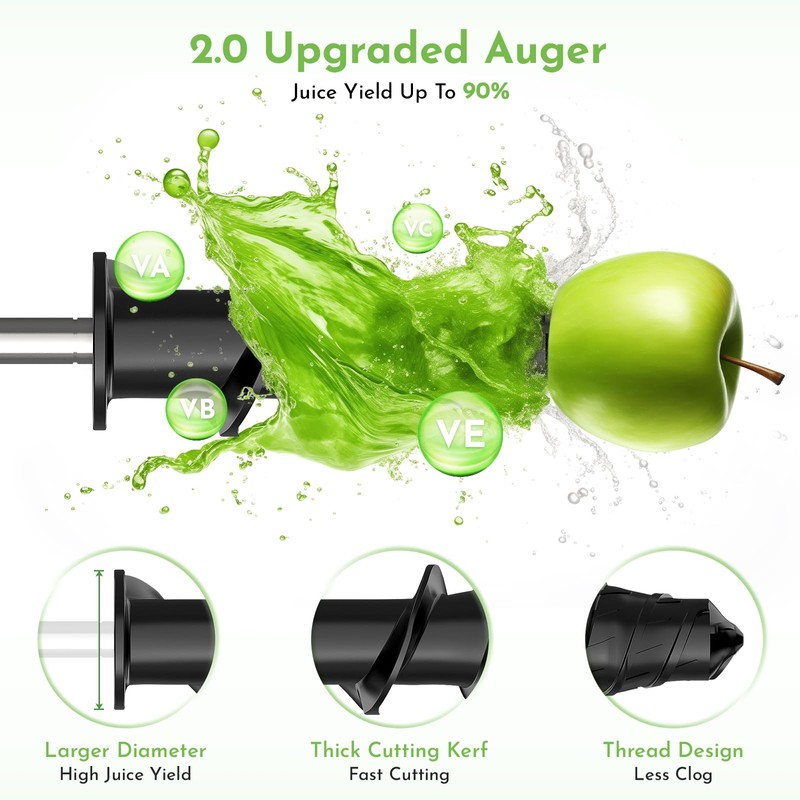 Cofun Juicer for KitchenAid Mixer, Slow Juicer Attachment, Cold Press
