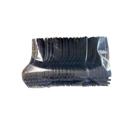 Party Outlaw Disposable Sporks Black Plastic Sporks - BPA Free, 2 in 1 Utensils - Fork Spoon for School Lunch, Picnics, Catering, Restaurants, Kids Birthday Parties (100 pack)