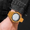 Men Sport Digital Chronograph Rubber Strap Watch Waterproof Outdoor Sporty