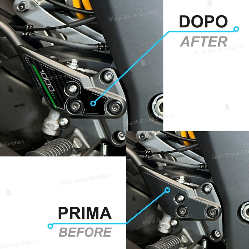 3D Resin Stickers Protectors Compatible with Kawasaki Ninja 1000 SX