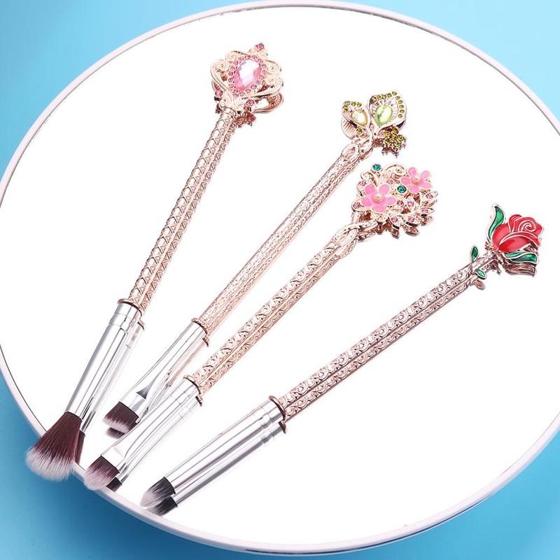 Makeup Brush Set Beauty And Beast Rose Makeup Brushes Set