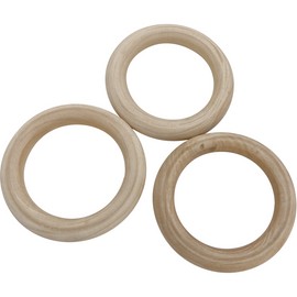 Mandarin Bird Toys 2178 Pk3 Medium Wood Rings Mandarin Bird Toys