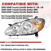Headlights Assembly Pair for 2003 2004 2005 2006 2007 2008