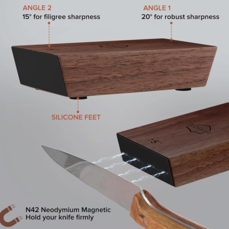 Manual Diamond Rolling Knife Sharpener – 2-Angle, Dual Discs for