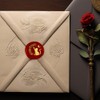 DELORIGIN Wax Seal Stamp with Flowers and Cat Motif Embossed