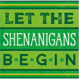 Shenanigans St. Patrick's Day Beverage Napkins, 48 Count