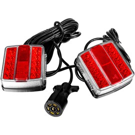 WUSHIXAN Magnetic Trailer Light Kit for Towing, 24ft Cable With 7-Pin Plug, IP68 Waterproof, DOT Certified