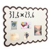 Aitakatta Scalloped Felt Bulletin Board, Self-Adhesive Cork Board Alternative, 31x24