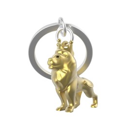 O meta[l]morphose Metalorphose MTM275-01 Lion Keyring Gold One Size, gold-coloured, Modern