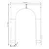 KOLHGNSE White Wedding Arch Stand, Heavy Duty Square Metal Backdrop
