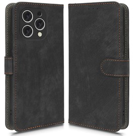 Case Compatible with Doogee N55 Plus, RFID Blocking Magnetic Flip Leather Shockproof Protective Cover with Card Slots and Stand