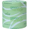 Green Heritage Toilet Paper, 4 x 3 Sheets, 2Ply, 400