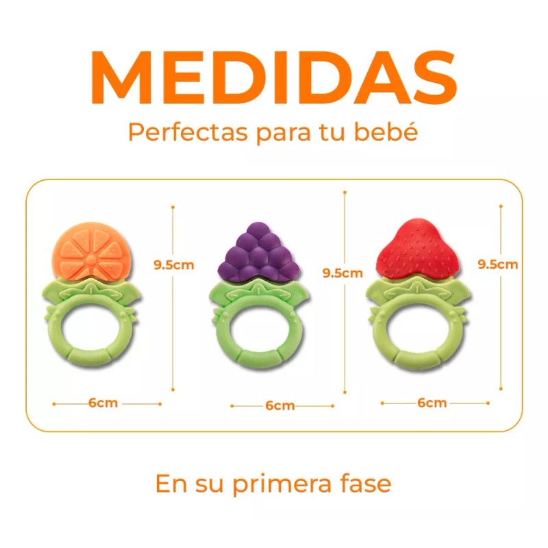 Hola Bebé Mordederas Para Bebé De Frutas Y Estuche De