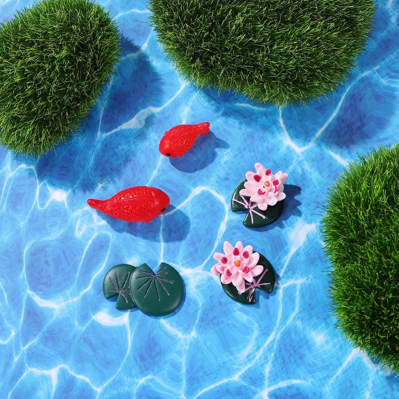 Cabilock 5Pcs Artificial River Tile Sheet 11.61X8.26In Simulated Water-Print Stickers