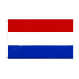 Netherlands Flag 3x5 Ft Large with Brass Grommets Holland National Flags Party Festival Procession Celebration Sport Activities Garden Home Remembrance Day Decoration 90 X 150cm