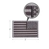 Rothco Iron On/Sew On Embroidered US Flag Patch (Black/Silver Reverse)