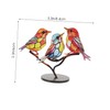 Gatuida Decorative Bird Sculpture Creative Metal Bird Figurine with Base