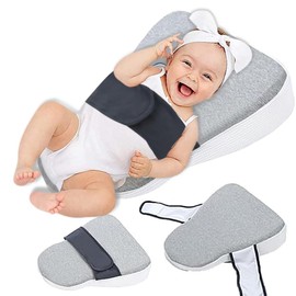 UNOSHOW Memory Pillow with Body/Back Support, 0-2 Year, Milk Anti-spit Pillow for Sleeping/Feeding, Soft Cotton Cover, Bedroom, Playrooms, Stroller, Crib, Detachable