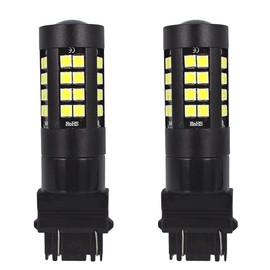 SOCAL-LED LIGHTING 3156 3157 Strobe Reverse Light LED Bulbs, 6000K Xenon White Super Bright Flashing Back up high Mount 3rd Brake Lights, Pack of 2