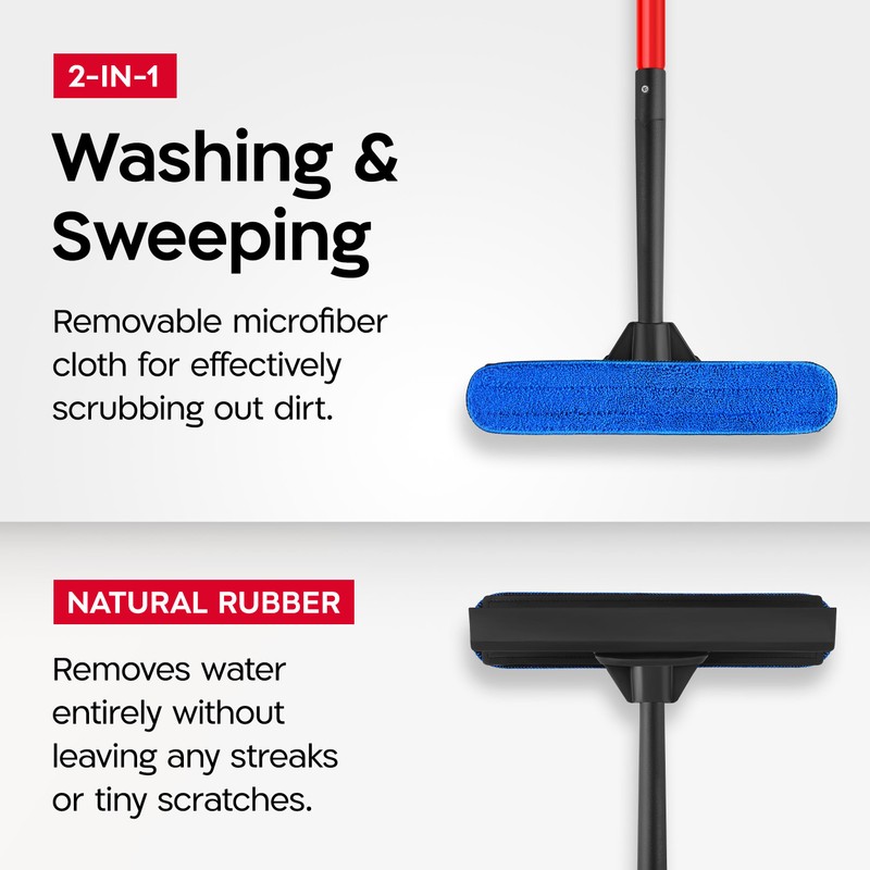 Tyroler Professional Window Squeegee for Home, 12"-80" Long Squeegee for