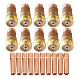 20PackTIG for Gas Lens, Gas Lens Collet Bodies 17GL332 10N24S 3/32'' 2.4mm Assorted size kit for DB SR WP 17 18 26 TIG Welding Torch