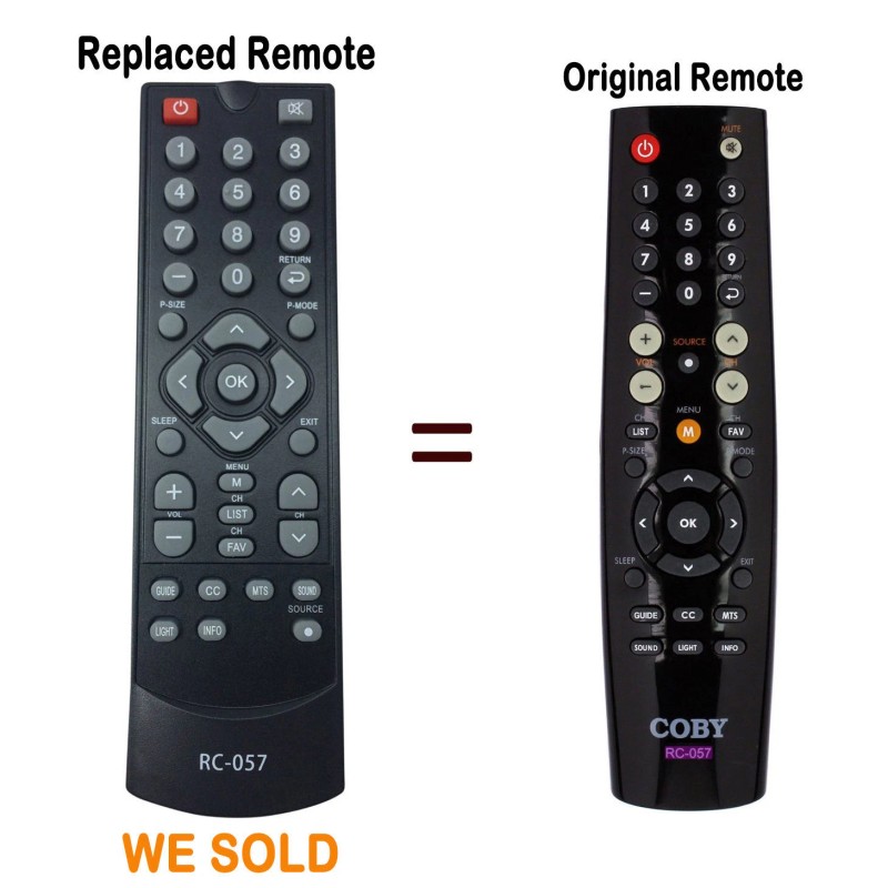Coby NEW RC-057 REMOTE for COBY TFTV2225 TFTV1925 TFTV2225 TFTV2425