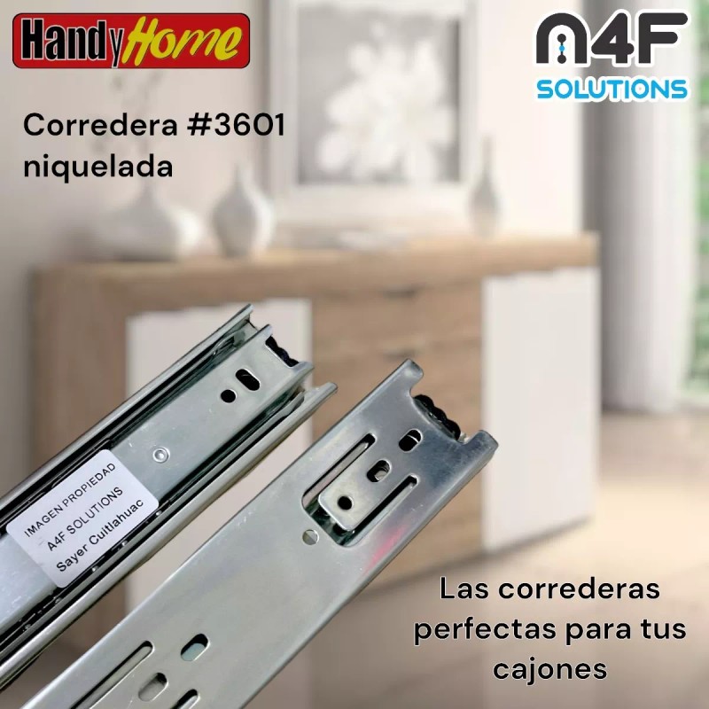 Handyhome Corredera Cajón Handy Home 25cm X 4.5cm 1paquete 2pz