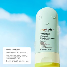 Evereden After Swim & Sports Kids Shampoo: With Cleansing Clay | Detoxifies Hair & Scalp from Chlorine, Dirt, and Sweat | Clean & Vegan Kid Shampoo for Daily Use and Any Hair Type