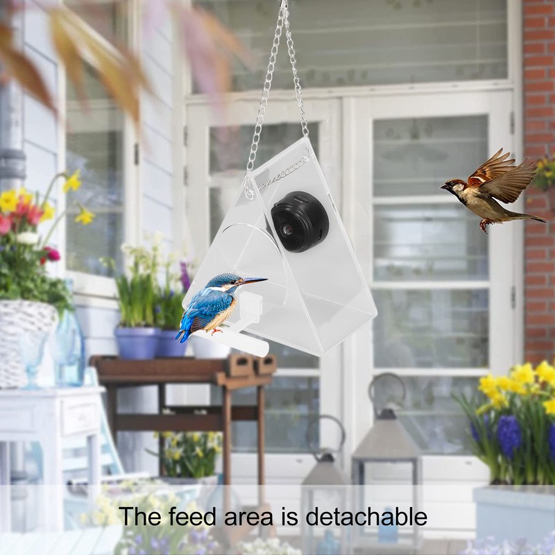Intelligent Bird Feeder Camera Detachable Night Vision Remote Connection Hanging