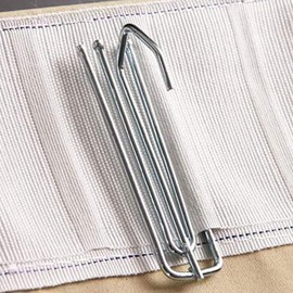 Heavy Duty Metal Curtain Hooks Pinch Pleat Deep Prong Hooks Header Tape Pins Silver (40 Pack)