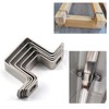(6 Pieces) 40x40mm Square Pipe Clamp 304 Stainless Steel U
