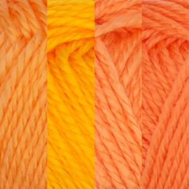 JubileeYarn Amigurumi Select Yarn - Baby Acrylic - Shades of Orange - 4 Skeins