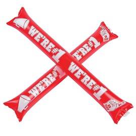 We are Number One Red Boom Sticks (Set of 24) School Spirit Noise Makers