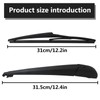 Zafina-UP Upgraded Rear Windshield Wiper Arm Blade Set #68077939AA,ATPP5361123002 Replace