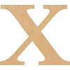 Wooden Letter Times X Craft Blank, Unfinished 3''x1/8'' Wood Alphabet