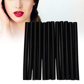 Juego de 12 Barras de Pegamento de Queratina Profesional para Extensiones de Cabello, Extensiones de Cabello para Peluca, Barras Adhesivas de Pegamento Termofusible, Herramienta para Peinar (Negro)
