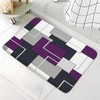 Purple Bathroom Rugs Abstract Geometric Gray Black and White Geometry