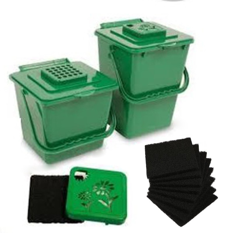 Resinta 8 Pack Activated Carbon Compost Caddy Filters Kitchen Compost